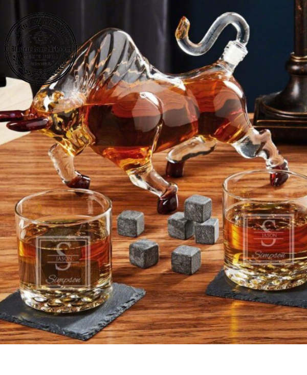 Running Bull whiskey decanter premium crystal liquor decanter for bourbon and scotch